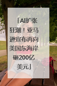AI扩张狂潮！亚马逊宣布再向美国东海岸砸200亿美元